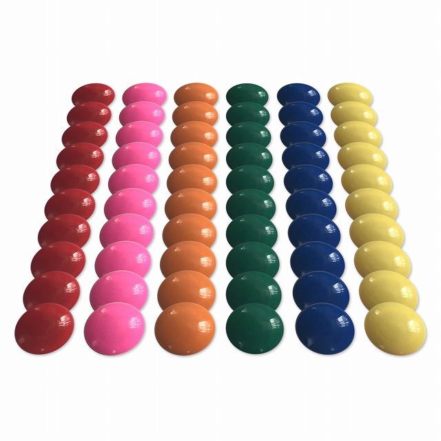 マグネット60個セット レッド ピンク オレンジ グリーン ブルー