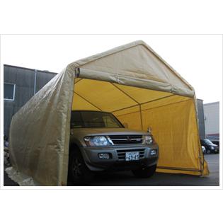 ガレージテント 3×6m [C1020102] SIS 車庫テント カーポート バイクテント 駐車 防雨 防風 風除け 仮設倉庫 仮設テント 簡単設置 - 3