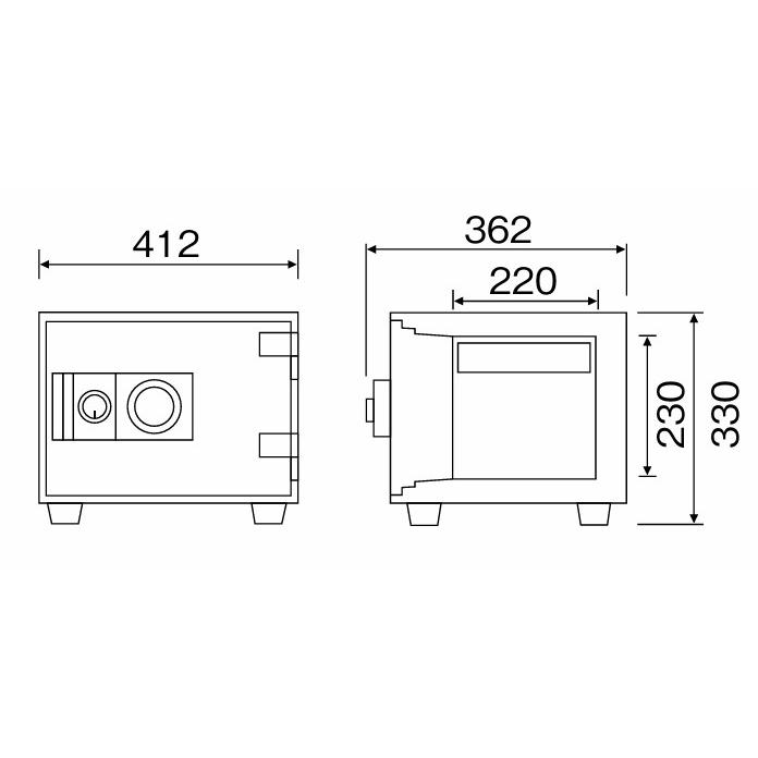 ダイヤセーフ（Diamond Safe） 耐火金庫 ダイヤル式 D30-1 家庭用 小型