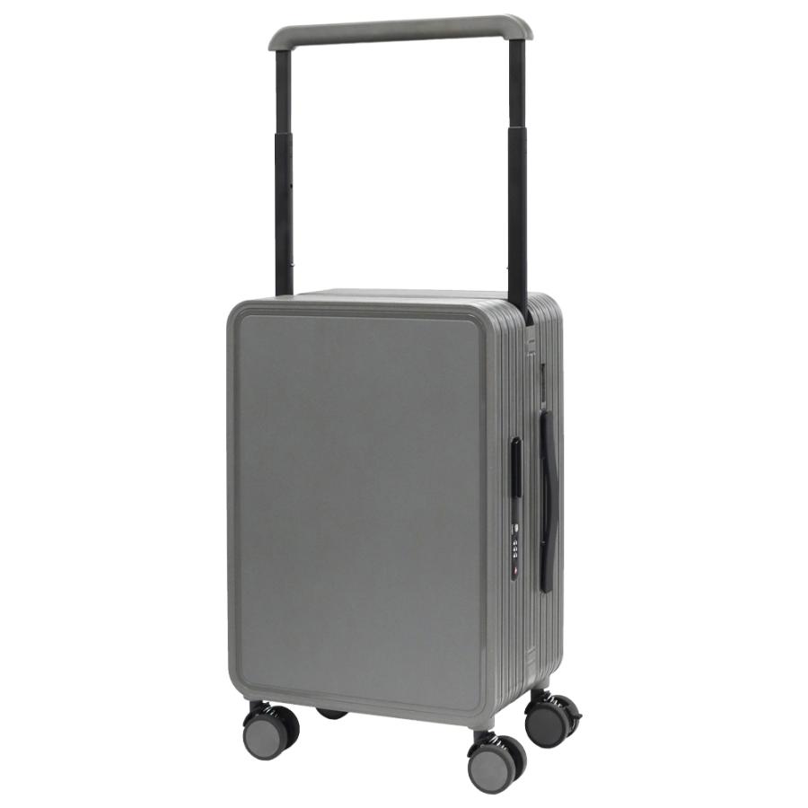 グレーのキャリーバッグ クレート スーツケース 34L [グレー] 機内持ち込み TSA 座れる 充電ポート 4輪