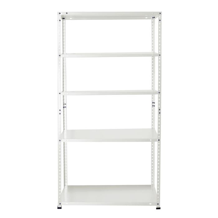 スチール5段ラック ホワイト 幅100×奥行き30×高さ187cm 耐荷重 スチール5段ラック ホワイト 幅100×奥行き30×高さ187cm 耐荷重