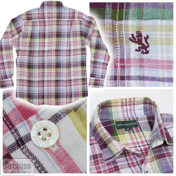 スコッチハウスTHE SCOTCH HOUSE シャツ 長袖 春夏 ワインレッド系 マドラスチェック柄 マーク 刺繍入り 麻 リネン 生地 MサイズF1M02-160-18 S55755 :F1M02-160-18:archiss - 通販 - Yahoo!ショッピング スコッチハウスTHE SCOTCH HOUSE シャツ 長袖 春夏 ワインレッド系 マドラスチェック柄 マーク 刺繍入り 麻 リネン 生地 MサイズF1M02-160-18 S55755 :F1M02-160-18:archiss - 通販 - Yahoo!ショッピング