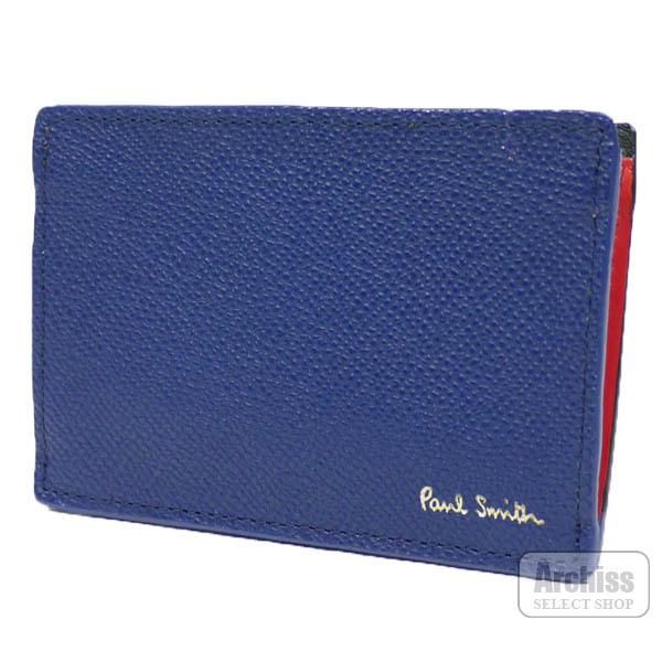 ポールスミス Paul Smith パスケース 定期入れ 小銭入れ 付き ブルー 型押し レザー 赤 レッド 黒 ブラック カラーフラッシュ シリーズ メンズ Psc412 30 S Psc412 30 Archiss 通販 Yahoo ショッピング