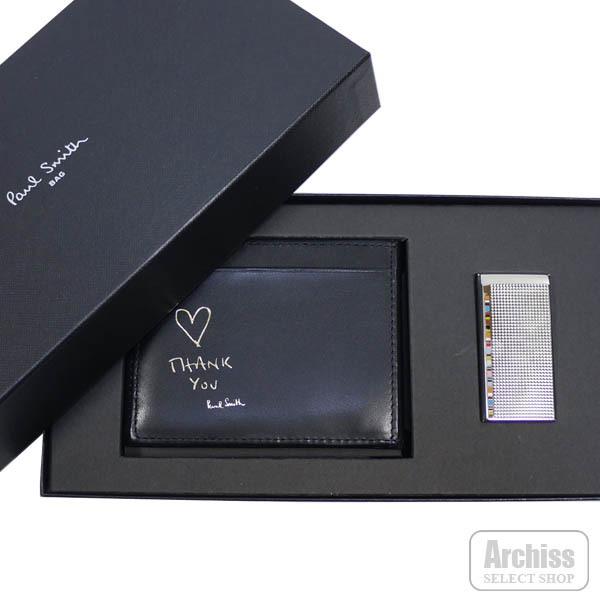 激安店舗 S Psc930 19 プレゼント メンズ ギフトセット エンボス ドット イラスト ハート ブラック 黒 マネークリップ カードケース 2折 Smith Paul ポールスミス ポールスミス黒カードケースマネークリップギフトセット 財布 帽子 ファッション小物 Www