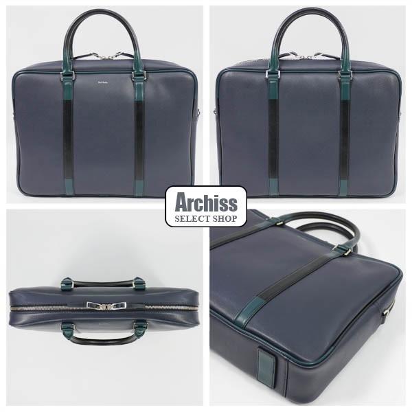 ☆美品☆Paul smith ビジネスバッグ レザー ネイビー
