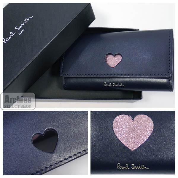 ポールスミス Paul Smith キーケース ネイビー 紺 ラメ ハート モチーフ カットアウト2 レディース 婦人 Pwd781 30 S655 Pwd781 30 Archiss 通販 Yahoo ショッピング