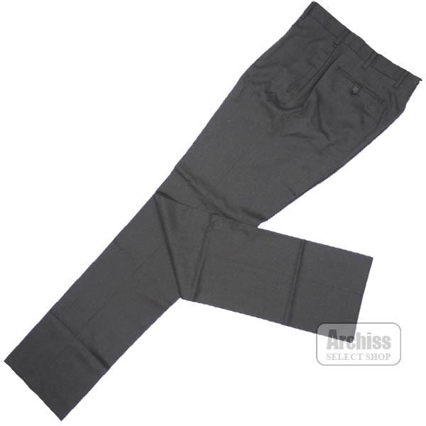 ポールスチュアート Paul Stuart スラックス パンツ 焦茶 グレー 霜降り 毛100% 1タック 76サイズ メンズ 紳士 4NF62-360-58 S12429