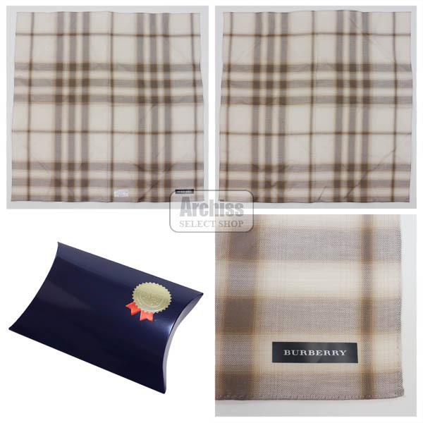 バーバリー Burberry ハンカチ 茶 ブラウン ベージュ 系 ぼかし チェック柄 大判 日本製 メンズ 紳士 ギフト プレゼント 父の日 S S Archiss 通販 Yahoo ショッピング