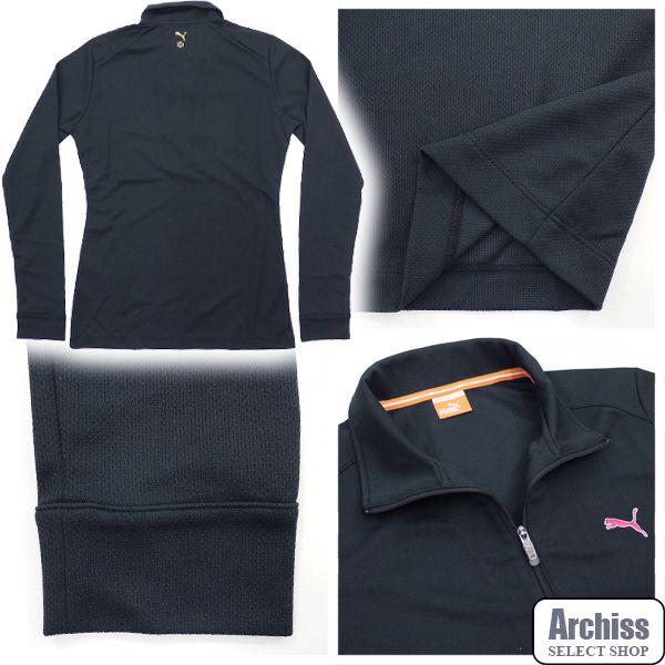 プーマ ゴルフ Puma Golf シャツ 長袖 黒 赤 マーク 刺繍 ハーフ ジップ レディース 婦人 Lサイズ アウトレット品 胸囲 84 S 50 S 50 Archiss 通販 Yahoo ショッピング