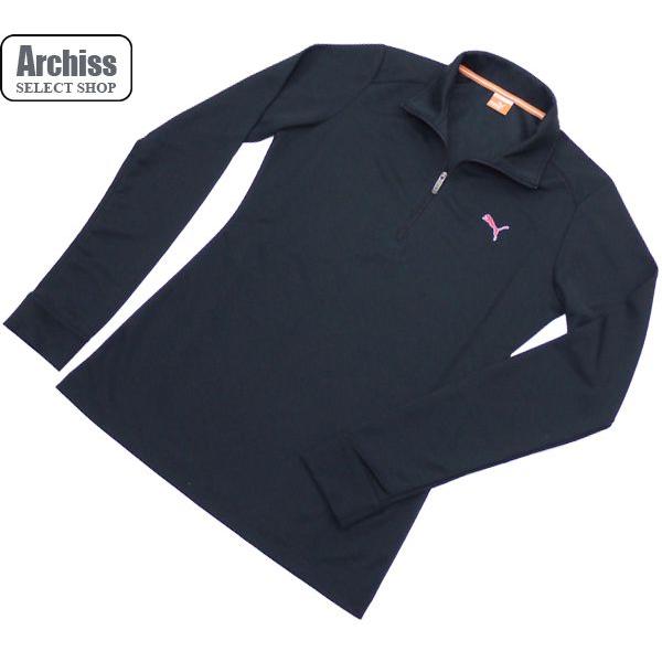 プーマ ゴルフ Puma Golf シャツ 長袖 黒 赤 マーク 刺繍 ハーフ ジップ レディース 婦人 Lサイズ アウトレット品 胸囲 84 S 50 S 50 Archiss 通販 Yahoo ショッピング