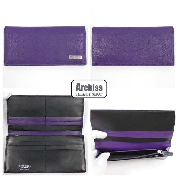 ブラックレーベルクレストブリッジ 長財布 メンズ パープル 型押し レザー ロゴプレート付 内側 黒 紫 コンビ 3210 36 S S 13 Archiss 通販 Yahoo ショッピング