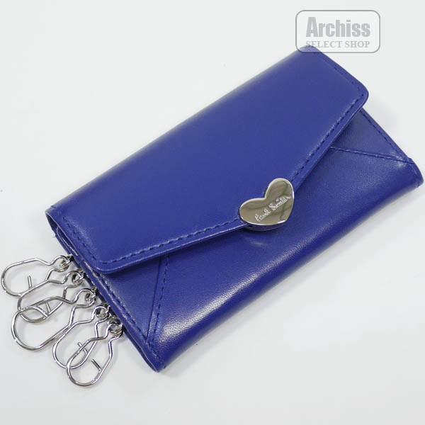 驚きの値段 レディース アクセント ピンク 内側 ラブレター3 ブルー 青 キーケース Smith Paul ポールスミス ポールスミスブルーラブレター3内ピンクアクセントキーケース 婦人 S Pwu921 30 訳あり 財布 帽子 ファッション小物 Haesf Org