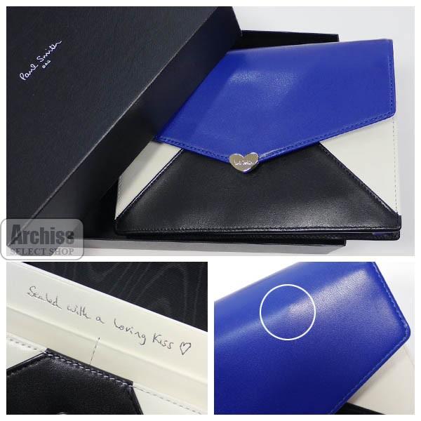 ポールスミス Paul Smith ショルダーバッグ クラッチバッグ 2way ブルー 白 黒 カラー ミックス2 ラブレター ミニ レディース 婦人 訳あり Pwd284 30 S S Archiss 通販 Yahoo ショッピング