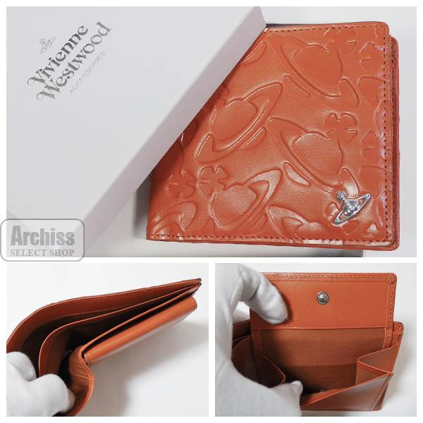 ヴィヴィアンウエストウッドvivienne Westwood 2折財布 二つ折り 財布 オレンジ ウォーター オーブ Worb 立体 エンボス 加工 メンズ Vwk2 42 S Vwk2 42 Archiss 通販 Yahoo ショッピング