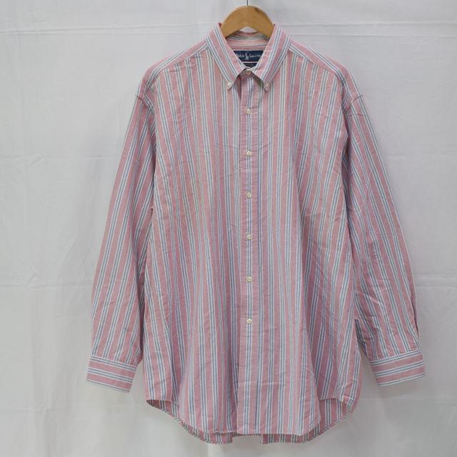 中古 現品限り ラルフローレン Ralph Lauren 長袖ボタンダウンストライプシャツ メンズ 17 Ralph 100 Ar 通販 Yahoo ショッピング