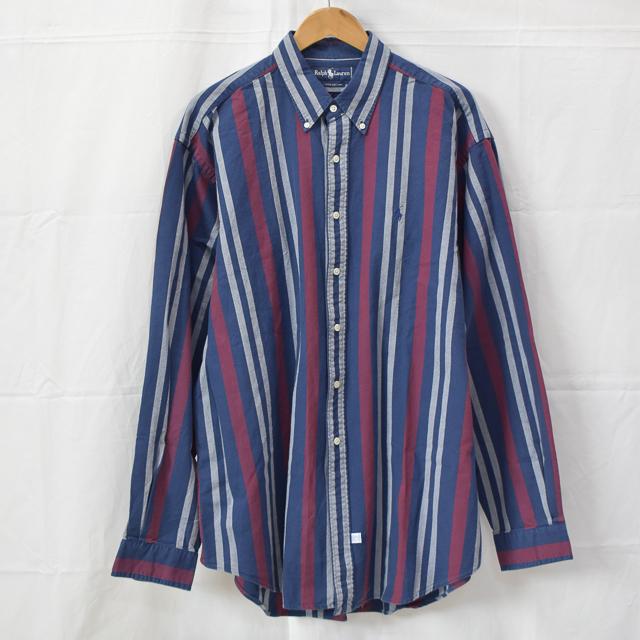 中古 現品限り ラルフローレン Ralph Lauren 長袖ボタンダウンストライプシャツ メンズ Xxl Ralph 49 Ar 通販 Yahoo ショッピング