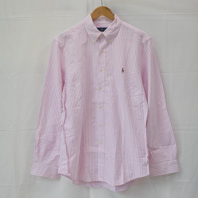 中古 現品限り ラルフローレン Ralph Lauren 長袖ボタンダウンストライプシャツ メンズ Lg Ralph 97 Ar 通販 Yahoo ショッピング