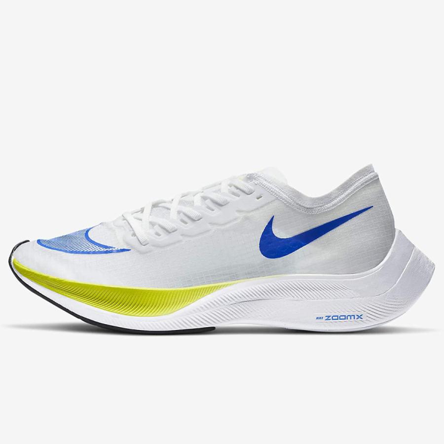 [ナイキ] ズームX ヴェイパーフライ ネクスト％ [ZOOM X VAPORFLY NEXT%] ホワイト/サイバー/ブラック/レーサーブルー  AO4568-103 日本国内正規品の画像