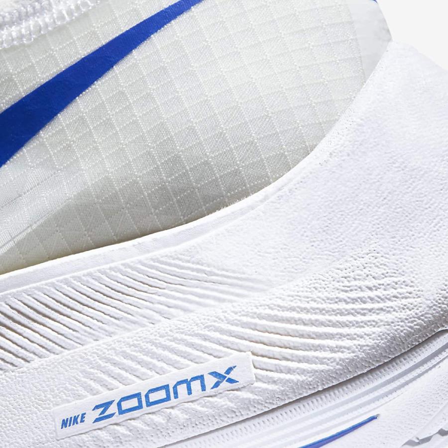 [ナイキ] ズームX ヴェイパーフライ ネクスト％ [ZOOM X VAPORFLY NEXT%] ホワイト/サイバー/ブラック/レーサーブルー  AO4568-103 日本国内正規品の画像