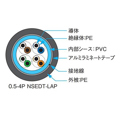 セール品の値段 日本製線 屋外用Cat5eケーブル NSEDT-LAP 0.5mm×4P 100m
