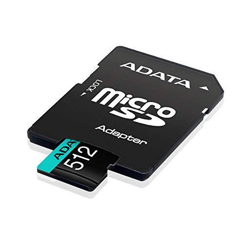 海外直送 AData 512GB Premier Pro microSDXC CL10 UHS-I U3 V30 A2 SDカード付きメモリーカードモデルAUS