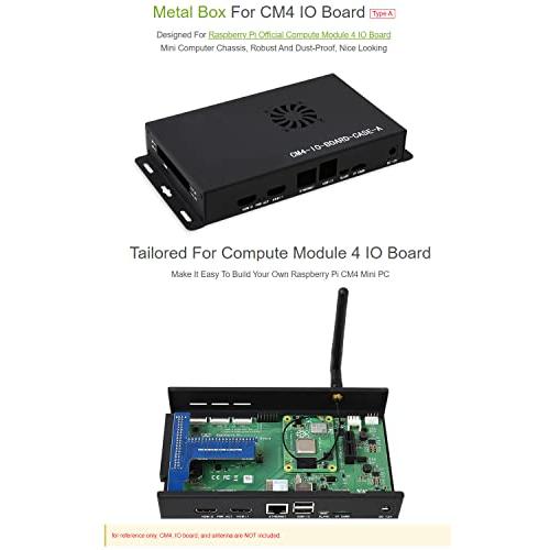 日本購入サイト Raspberry Pi コンピュートモジュール4 IOボードメタルボックス/ケース 冷却ファン付き ミニコンピュータシャーシ HDMI/電源/イーサ