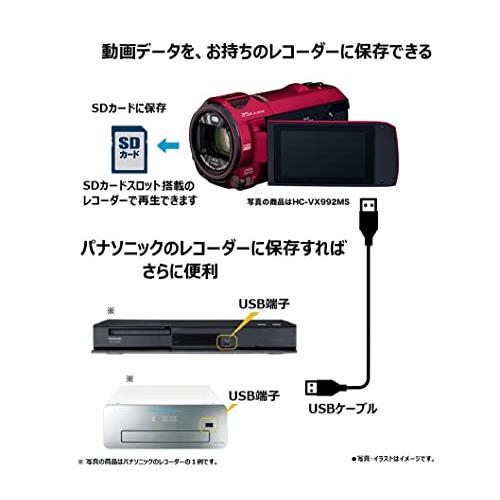 新春セール パナソニック 4K ビデオカメラ 64GB 光学20倍ズーム アーバンレッド HC-VX992MS-R 【S9448649387】(32998円)