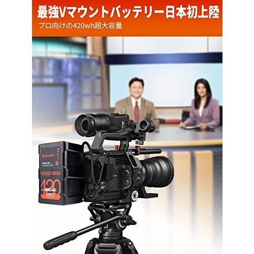 Vマウントバッテリー, 29400mAh Moman power 420 (420wh/29400mAh) 14.4V 大容量 4kビデオカメラ用バッ
