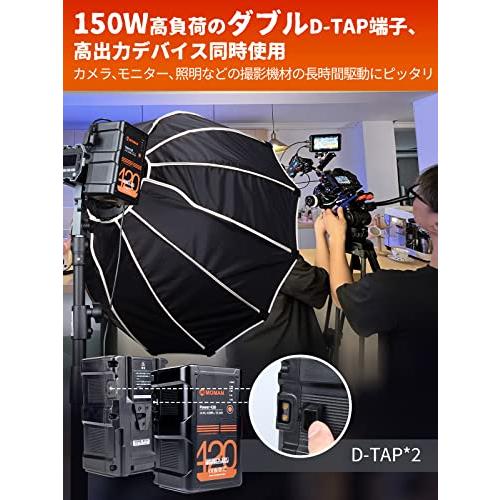 Vマウントバッテリー, 29400mAh Moman power 420 (420wh/29400mAh) 14.4V 大容量 4kビデオカメラ用バッ