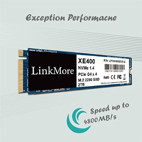 LinkMore M.2 PCIe NVMe XE400 2TB 0 SSD – Gen 4X4 Gen4x4 Up to 4800MB⁄