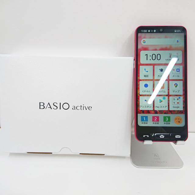 BASIO active SHG09 au レッド 送料無料 即決 本体 c01734 : アーク