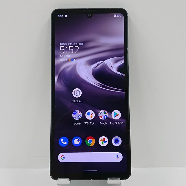 AQUOS sense6 SHG05 au ブラック 送料無料 即決 本体 c02206 : アーク