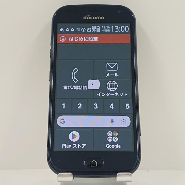らくらくスマートフォン F-42A ドコモ ネイビー 送料無料 即決 本体