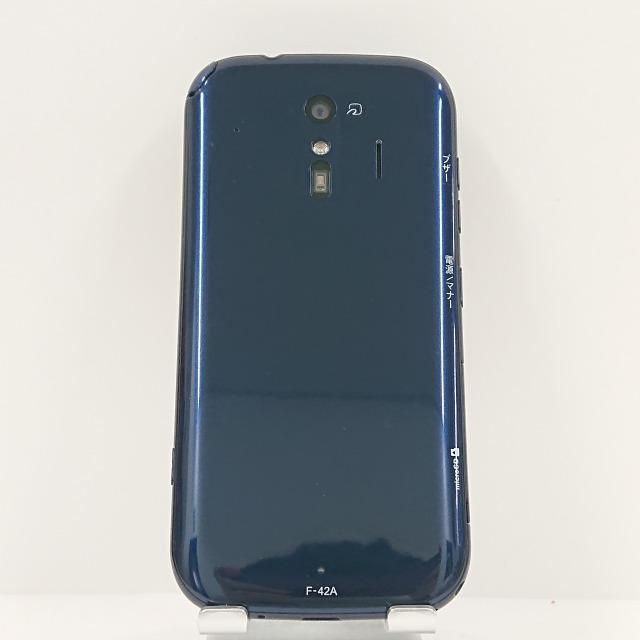 らくらくスマートフォン F-42A ドコモ ネイビー 送料無料 即決 本体