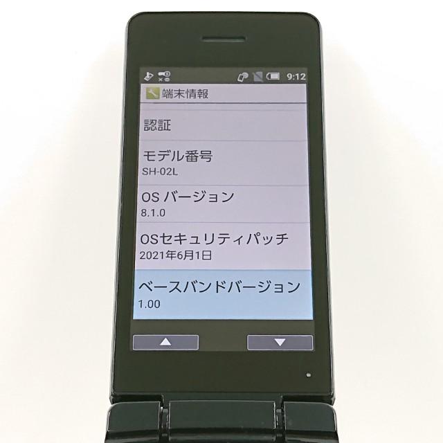 AQUOS ケータイ SH-02L ドコモ ブラック 送料無料 即決 本体 c10091