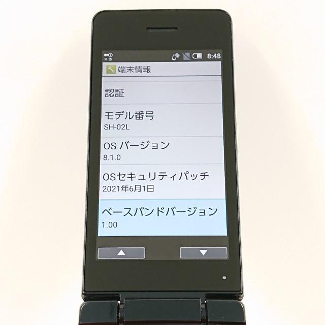 AQUOS ケータイ SH-02L ドコモ ブラック 送料無料 即決 本体 c10099