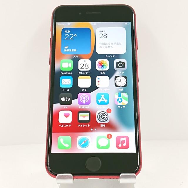 iPhoneSE 第2世代 64GB au レッド 送料無料 即決 本体 c11929 : アーク