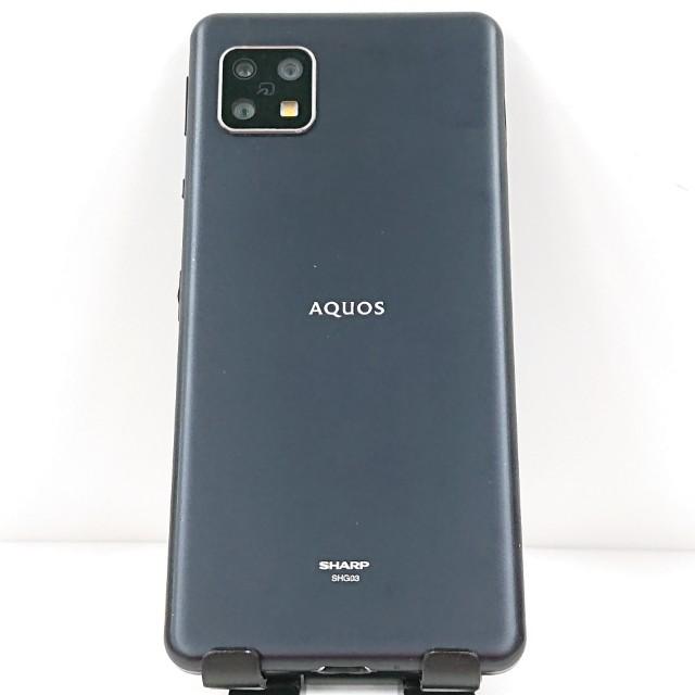AQUOS sense5G SHG03 au ブラック 送料無料 即決 本体 c12470 : アーク