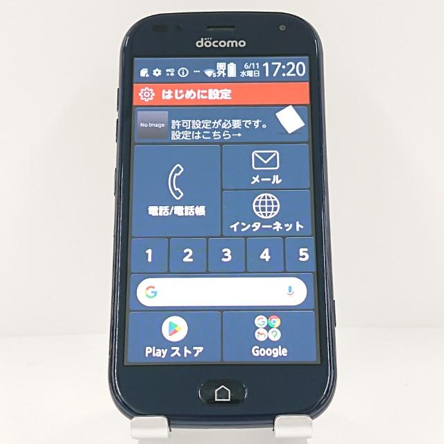 最終値下げ 美品 らくらくスマートフォン F-42A ネイビー SIMフリー らくらくスマートフォン F-42A ドコモ ネイビー 送料無料 即決