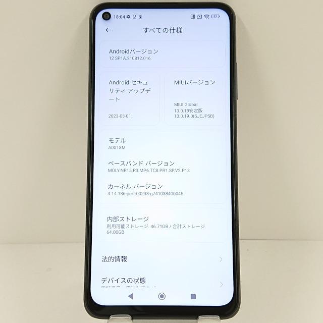 Redmi Note 9T 64GB A001XM SoftBank ナイトフォールブラック 送料無料