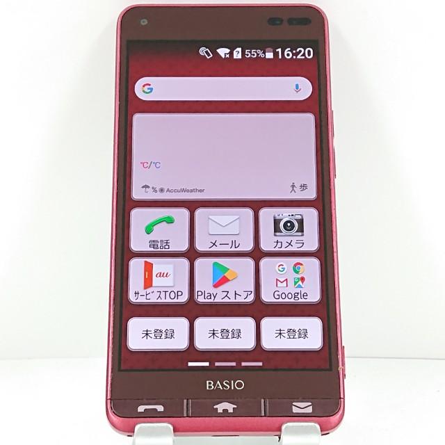 BASIO3 KYV43 au レッド 送料無料 即決 本体 c13989 : アーク