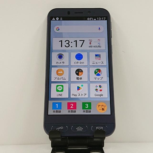 シンプルスマホ4 704SH SoftBank ネイビー 送料無料 即決 本体 c14002 