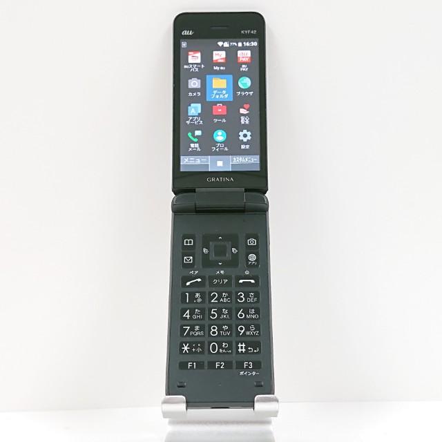 GRATINA KYF42 au ブラック 送料無料 即決 本体 c14449 : アーク