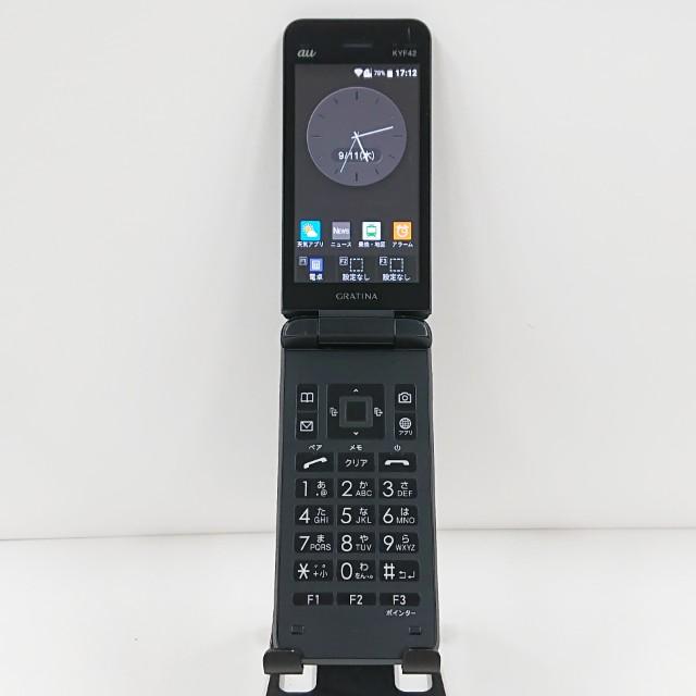 GRATINA KYF42 au ブラック 送料無料 即決 本体 c14457 : アーク
