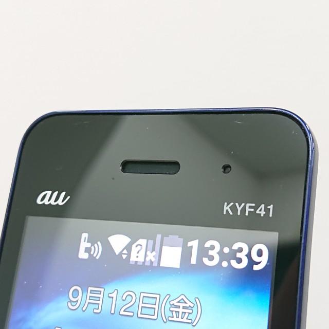 かんたんケータイ KYF41 au ロイヤルブルー 送料無料 即決 本体 c14476