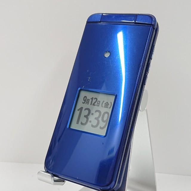 かんたんケータイ KYF41 au ロイヤルブルー 送料無料 即決 本体 c14476