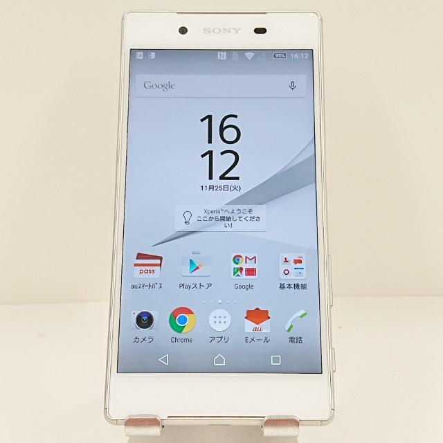 Xperia Z5 SOV32 au ホワイト 送料無料 即決 本体 c15639 : アーク