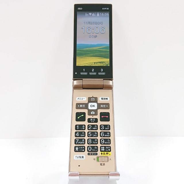 かんたんケータイ KYF38 au シャンパンゴールド 送料無料 即決 本体
