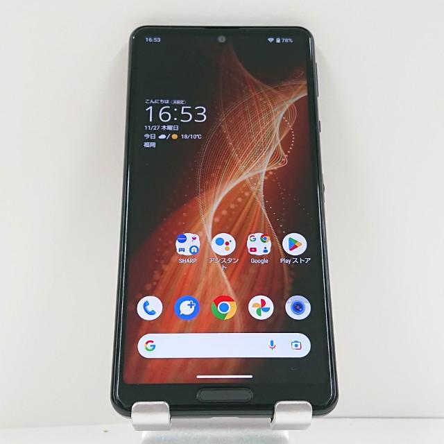 AQUOS sense5G SHG03 au ブラック 送料無料 即決 本体 c15686 : アーク