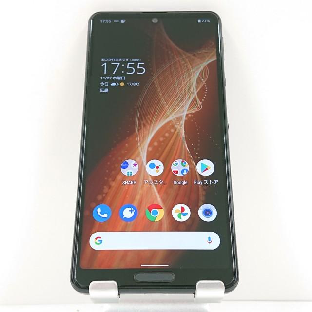 AQUOS sense5G SHG03 au ブラック 送料無料 即決 本体 c15697 : アーク